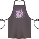 A Bit Witchy Funny Halloween Cat  Witch Cotton Apron 100% Organic Dark Grey