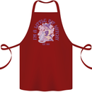 A Bit Witchy Funny Halloween Cat  Witch Cotton Apron 100% Organic Maroon