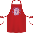 A Bit Witchy Funny Halloween Cat  Witch Cotton Apron 100% Organic Red