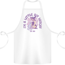 A Bit Witchy Funny Halloween Cat  Witch Cotton Apron 100% Organic White
