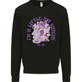A Bit Witchy Funny Halloween Cat  Witch Kids Sweatshirt Jumper Black