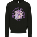 A Bit Witchy Funny Halloween Cat  Witch Kids Sweatshirt Jumper Black
