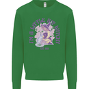 A Bit Witchy Funny Halloween Cat  Witch Kids Sweatshirt Jumper Irish Green