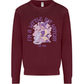 A Bit Witchy Funny Halloween Cat  Witch Kids Sweatshirt Jumper Maroon
