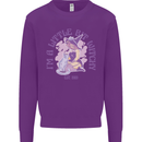A Bit Witchy Funny Halloween Cat  Witch Kids Sweatshirt Jumper Purple