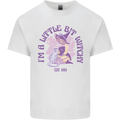 A Bit Witchy Funny Halloween Cat  Witch Kids T-Shirt Childrens White