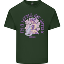 A Bit Witchy Funny Halloween Cat  Witch Mens Cotton T-Shirt Tee Top Forest Green