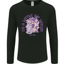 A Bit Witchy Funny Halloween Cat  Witch Mens Long Sleeve T-Shirt Black