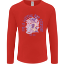 A Bit Witchy Funny Halloween Cat  Witch Mens Long Sleeve T-Shirt Red