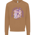 A Bit Witchy Funny Halloween Cat  Witch Mens Sweatshirt Jumper Caramel Latte