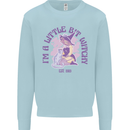 A Bit Witchy Funny Halloween Cat  Witch Mens Sweatshirt Jumper Light Blue