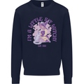 A Bit Witchy Funny Halloween Cat  Witch Mens Sweatshirt Jumper Navy Blue
