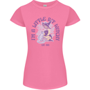 A Bit Witchy Funny Halloween Cat  Witch Womens Petite Cut T-Shirt Azalea