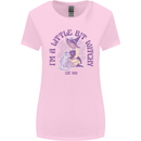A Bit Witchy Funny Halloween Cat  Witch Womens Wider Cut T-Shirt Light Pink