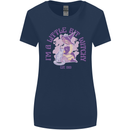 A Bit Witchy Funny Halloween Cat  Witch Womens Wider Cut T-Shirt Navy Blue