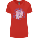 A Bit Witchy Funny Halloween Cat  Witch Womens Wider Cut T-Shirt Red