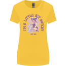 A Bit Witchy Funny Halloween Cat  Witch Womens Wider Cut T-Shirt Yellow