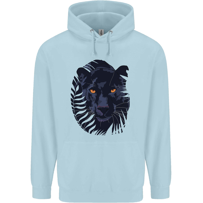 A Black Panther Mens 80% Cotton Hoodie Light Blue