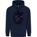 A Black Panther Mens 80% Cotton Hoodie Navy Blue