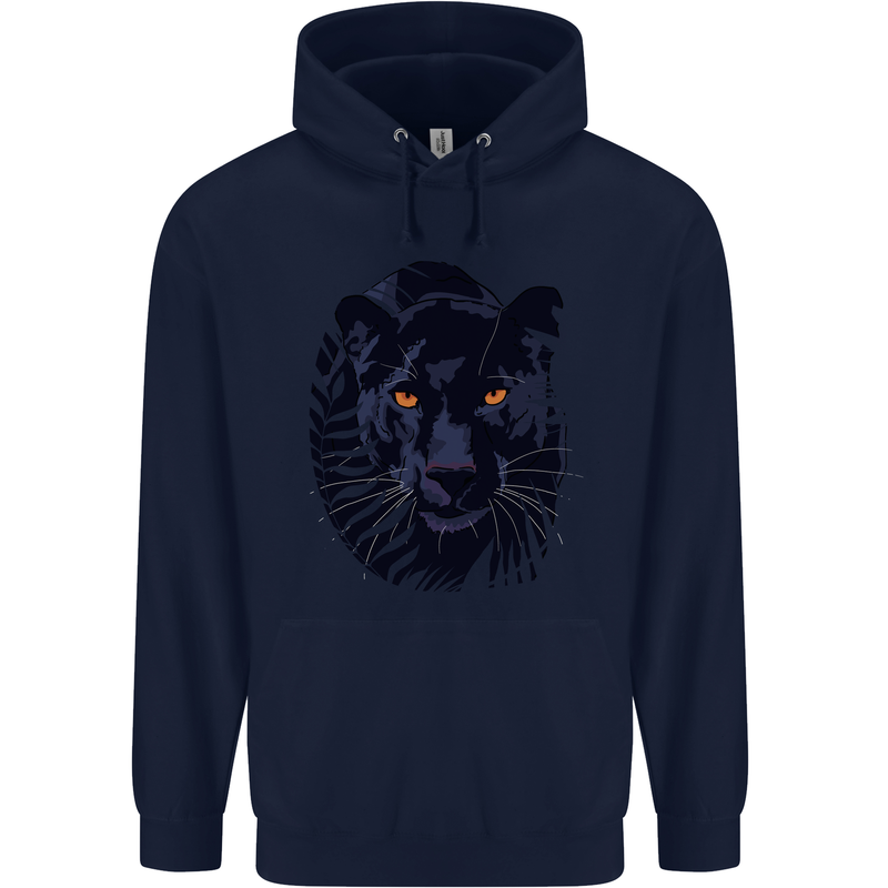 A Black Panther Mens 80% Cotton Hoodie Navy Blue