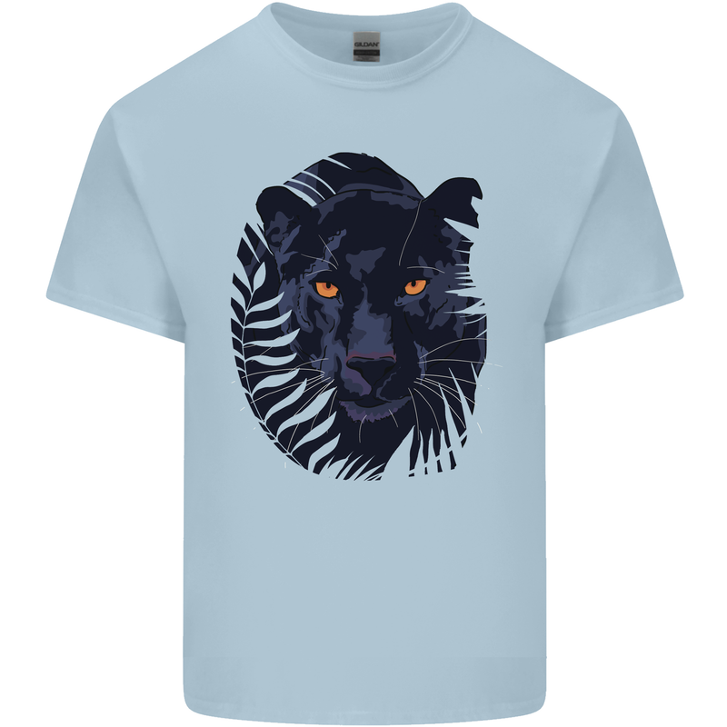 A Black Panther Mens Cotton T-Shirt Tee Top Light Blue