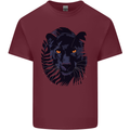 A Black Panther Mens Cotton T-Shirt Tee Top Maroon
