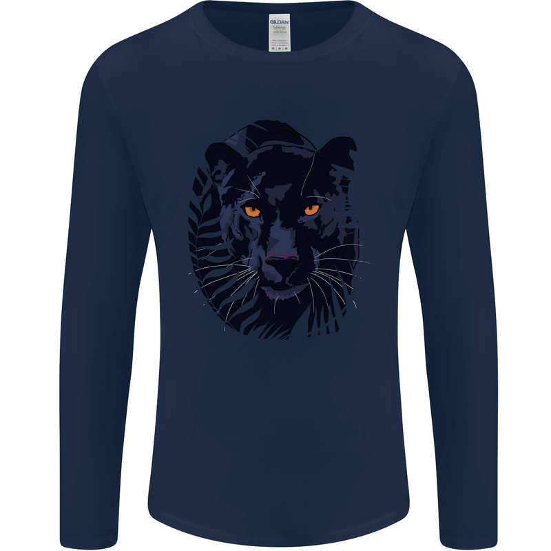 A Black Panther Mens Long Sleeve T-Shirt Navy Blue