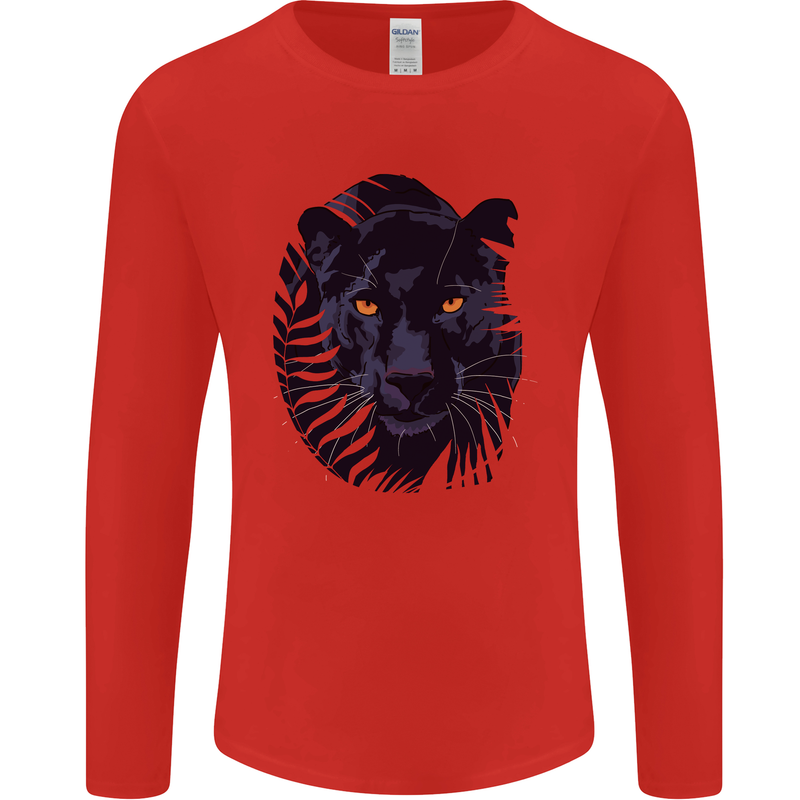 A Black Panther Mens Long Sleeve T-Shirt Red