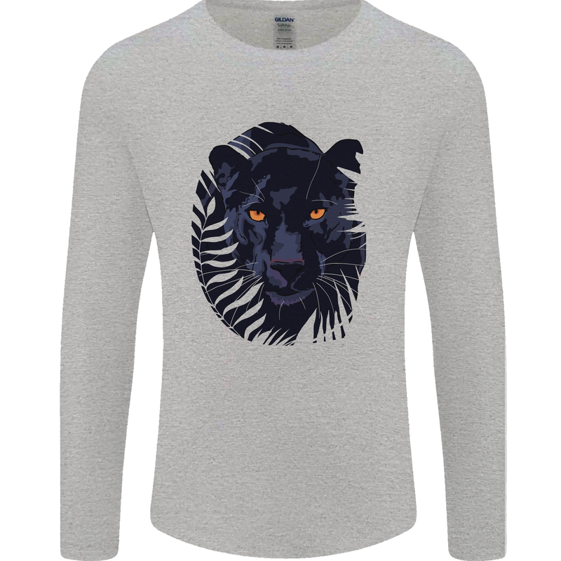 A Black Panther Mens Long Sleeve T-Shirt Sports Grey