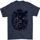 A Black Panther Mens T-Shirt Cotton Gildan Navy Blue