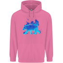 A Blue Flame Grizzly Bear Childrens Kids Hoodie Azalea