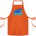 A Blue Flame Grizzly Bear Cotton Apron 100% Organic Orange