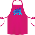 A Blue Flame Grizzly Bear Cotton Apron 100% Organic Pink