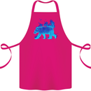 A Blue Flame Grizzly Bear Cotton Apron 100% Organic Pink