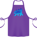 A Blue Flame Grizzly Bear Cotton Apron 100% Organic Purple