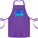 A Blue Flame Grizzly Bear Cotton Apron 100% Organic Purple