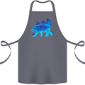 A Blue Flame Grizzly Bear Cotton Apron 100% Organic Steel