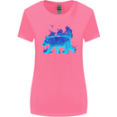A Blue Flame Grizzly Bear Womens Wider Cut T-Shirt Azalea
