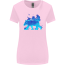 A Blue Flame Grizzly Bear Womens Wider Cut T-Shirt Light Pink