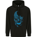 A Blue Skull Made of Guitars Guitarist Childrens Kids Hoodie Black