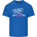 A Blue Watercolour Pug Mens Cotton T-Shirt Tee Top Royal Blue