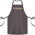 A Bolan Fish Fishing Fisherman Cotton Apron 100% Organic Dark Grey