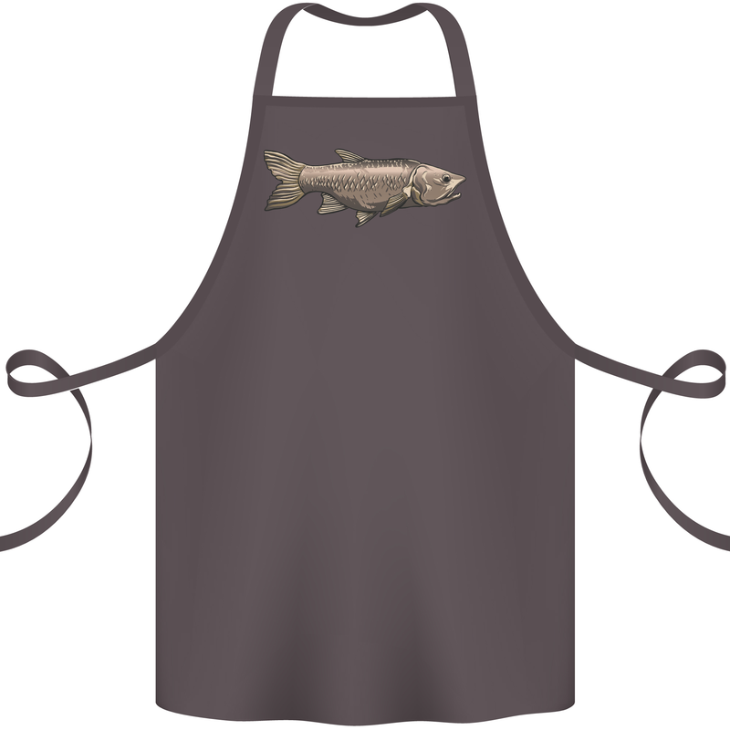 A Bolan Fish Fishing Fisherman Cotton Apron 100% Organic Dark Grey