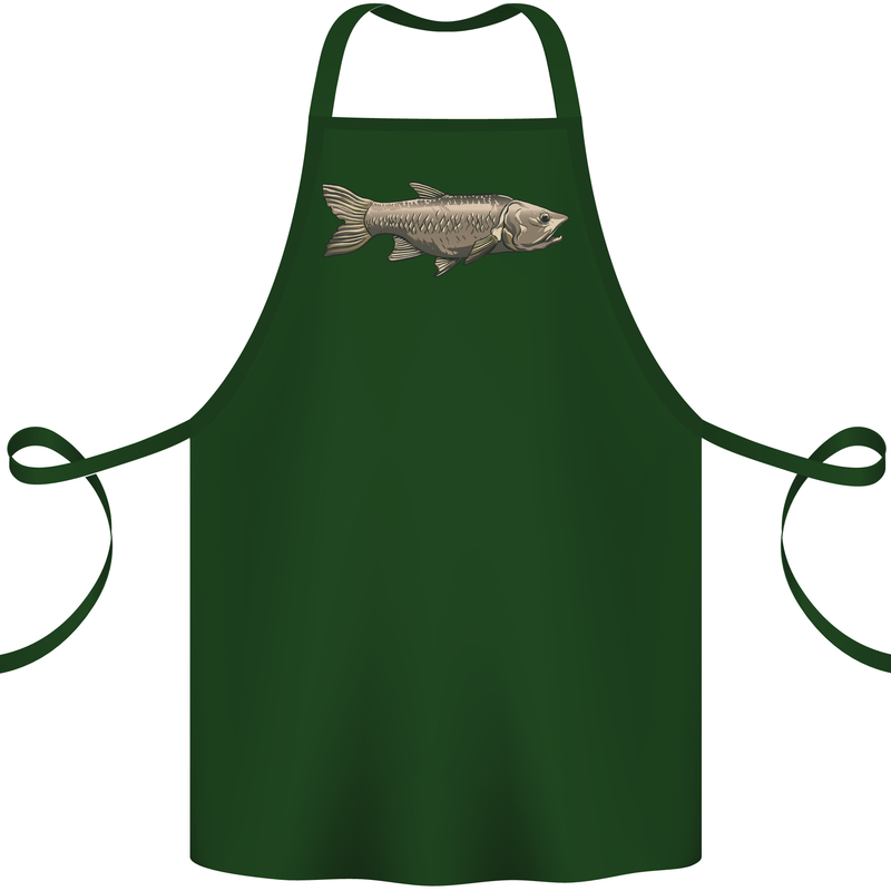 A Bolan Fish Fishing Fisherman Cotton Apron 100% Organic Forest Green