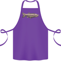 A Bolan Fish Fishing Fisherman Cotton Apron 100% Organic Purple