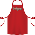 A Bolan Fish Fishing Fisherman Cotton Apron 100% Organic Red