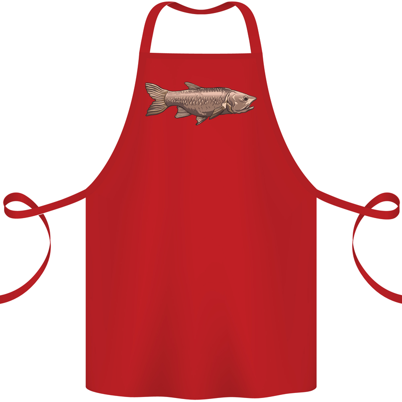 A Bolan Fish Fishing Fisherman Cotton Apron 100% Organic Red