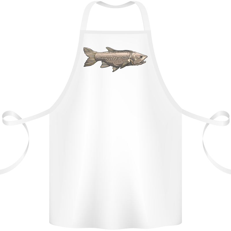 A Bolan Fish Fishing Fisherman Cotton Apron 100% Organic White