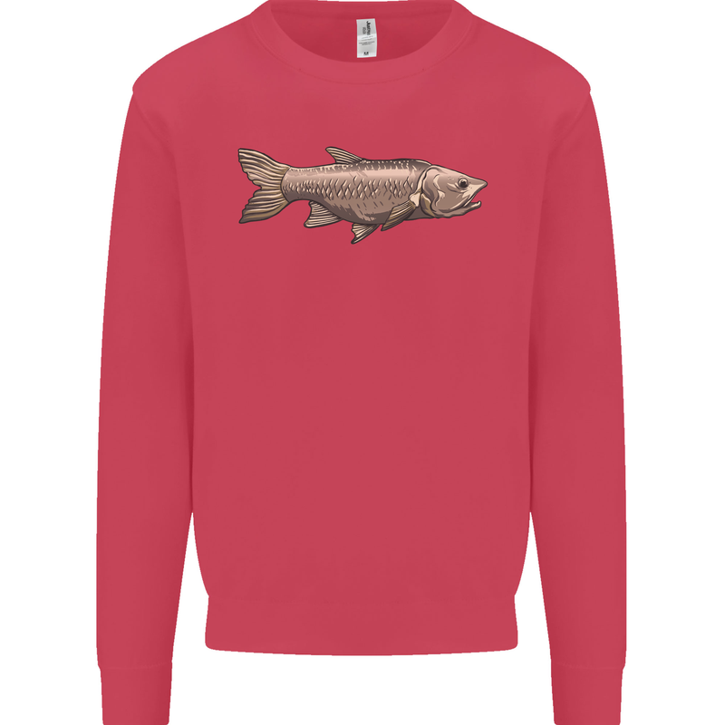 A Bolan Fish Fishing Fisherman Kids Sweatshirt Jumper Heliconia