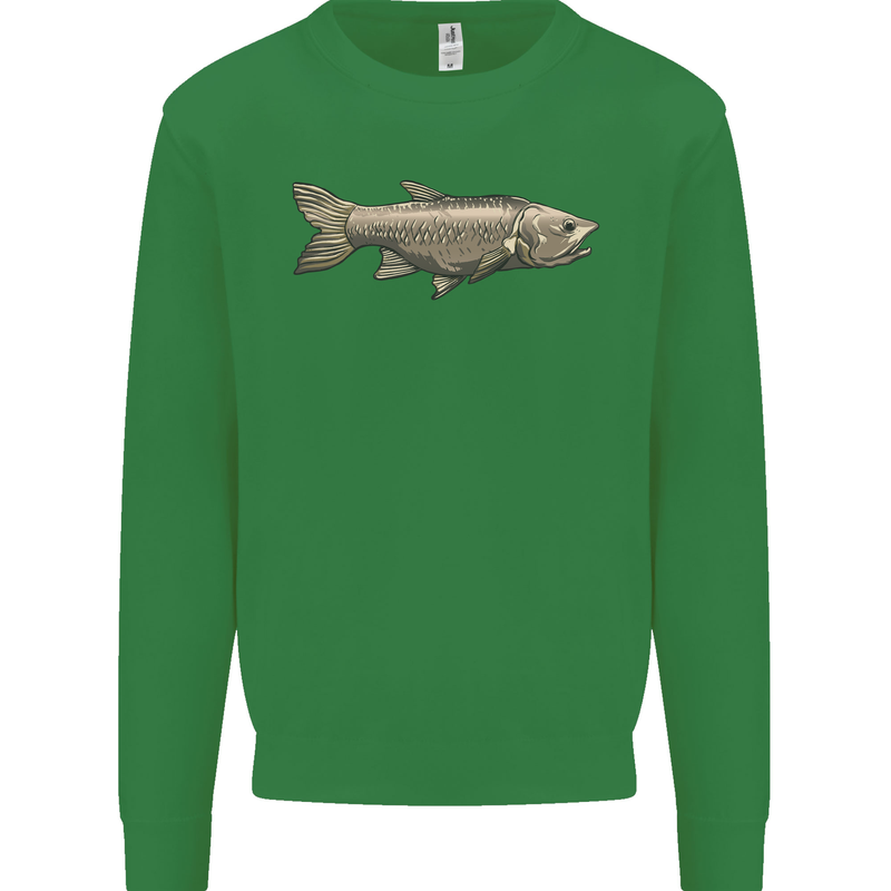 A Bolan Fish Fishing Fisherman Kids Sweatshirt Jumper Irish Green